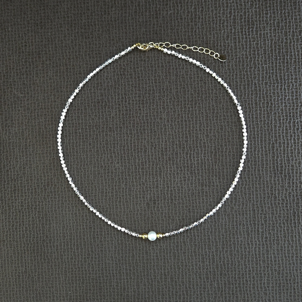 Iris & Lily Freshwater Pearl and Silver🤍 Blocks Necklace- NWT - Picture 16 of 16